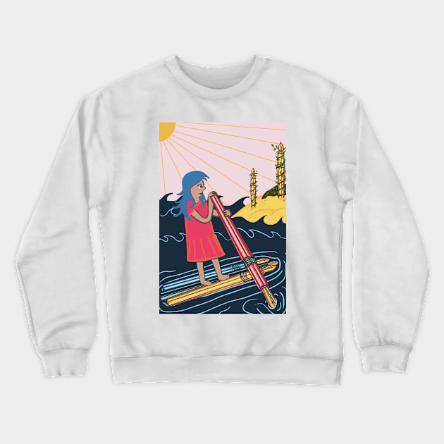 Six of Swords Crewneck Sweatshirt by BeautyInDestruction